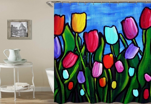 Tulips Painting Shower Curtain