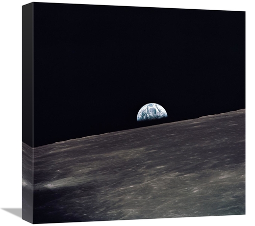 Global Gallery GCS-393565-1818-142 18 x 18 in. Earthrise, Viewed f