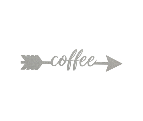 Central Coast Designs COFFEEARROW-10SS 3 x 10 in. Coffee Arrow Script 