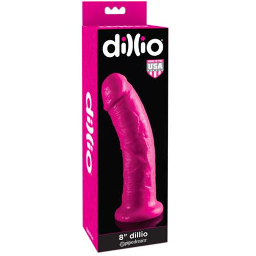 Pipedream Dillio 8 in. Realistic Dildo With Suction Cup Pink