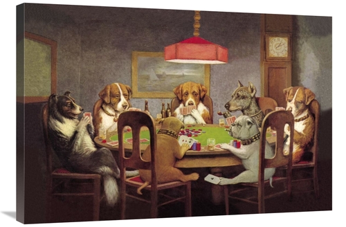 Global Gallery GCS-341404-2436-142 24 x 36 in. Poker Dogs- A Friend in