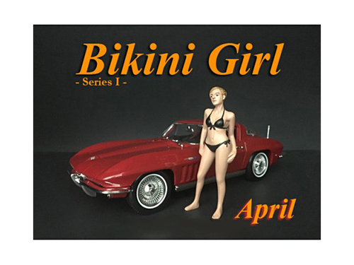 April Bikini Calendar Girl Figure for 1/24 Scale Models by American