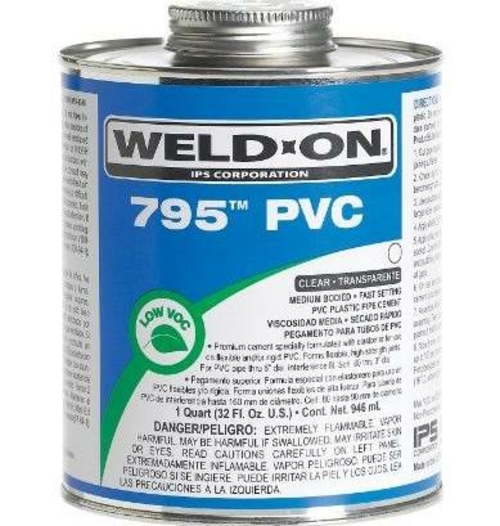 IPS 795QEACH 1 qt Flex Polyvinyl Chloride Cement, Clear