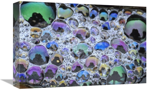 12 x 18 in. Detail of Rainbow-Colored Bubbles, California Art Prin