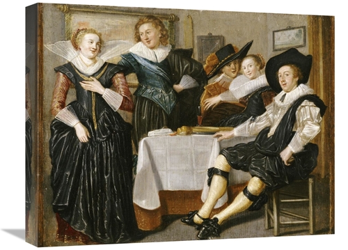 Global Gallery GCS-266477-22-142 22 in. A Merry Company in an Interior