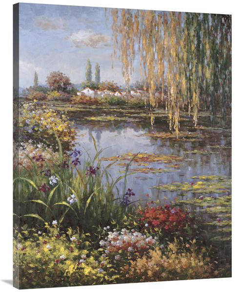 Global Gallery GCS-123238-3040-142 30 x 40 in. White Rose Garden Art P
