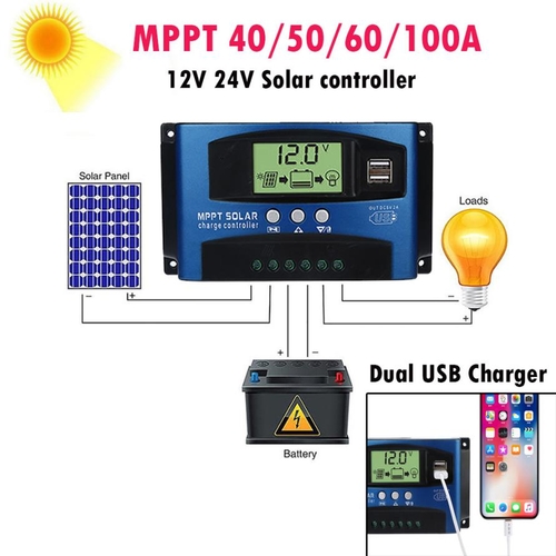 40/50/60/100A MPPT Solar Panel Regulator Charge