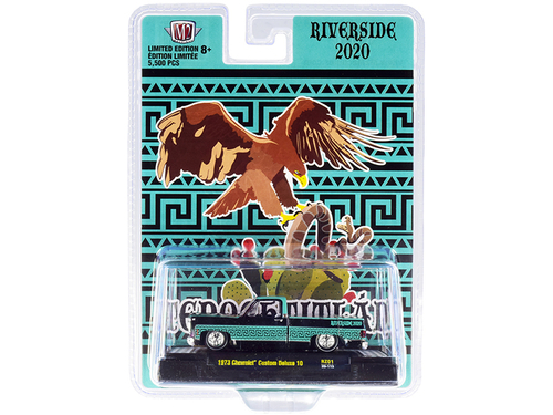 1973 Chevrolet Custom Deluxe 10 Pickup Truck with Bed Cover Black and