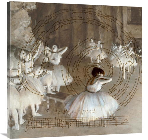 Global Gallery GCS-453936-3636-142 36 x 36 in. Degas Dancers Collage 2