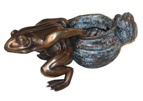 Asia Art & Craft BA-5341 Frog with Shell Pot