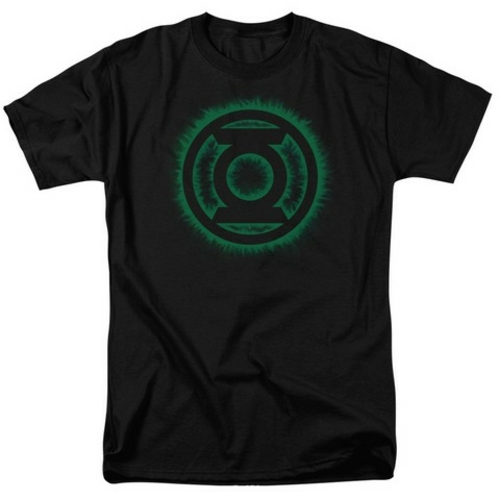 Trevco Green Lantern-Green Flame Logo Short Sleeve Adult 18-1 Tee,