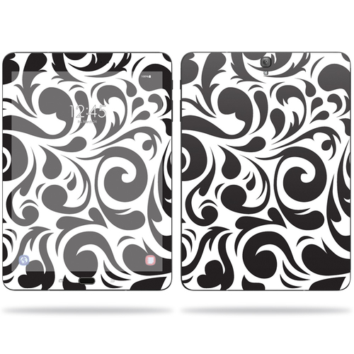 MightySkins SAGTABS3-Swirly Black Skin for Samsung Galaxy Tab S3 2017 