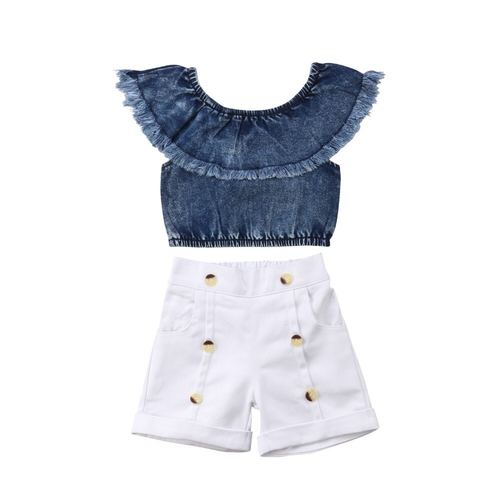 New Fashion Summer Toddler Kid Baby Girl Off