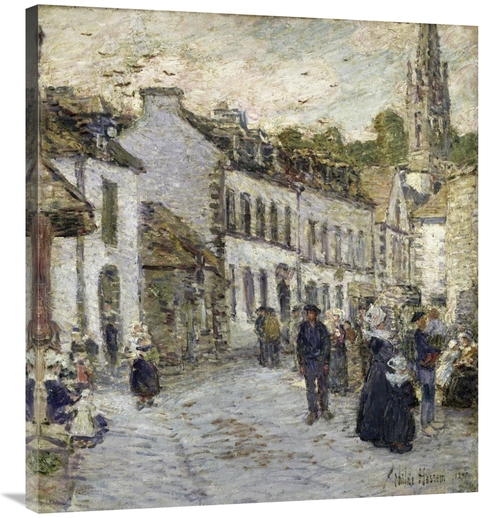 Global Gallery GCS-277858-36-142 36 in. Street in Pont Aven in Evening