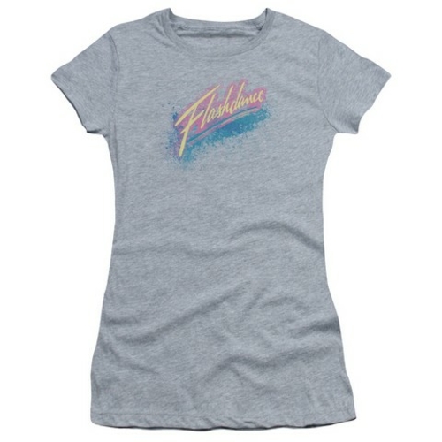 Trevco Flashdance-Spray Logo Short Sleeve Junior Sheer Tee, Heathe