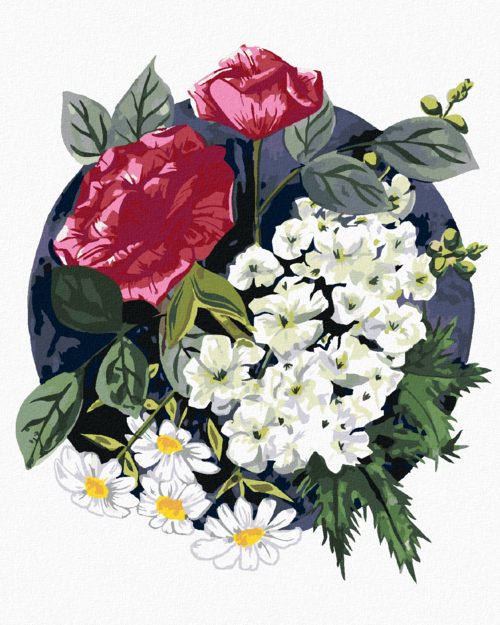 Paint by Numbers - ROSES AND DAISIES (ALEXANDRIA GILBERT)