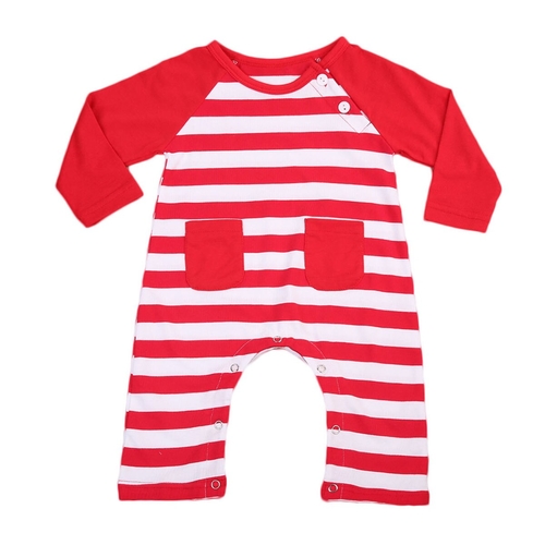 Christmas Red Stripes Newborn Baby Boy Girl