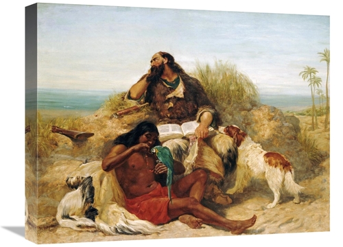 Global Gallery GCS-266232-22-142 22 in. Robinson Crusoe & His Man Frid