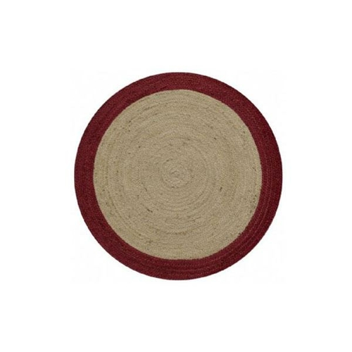 Dot Border Blush Round Rug