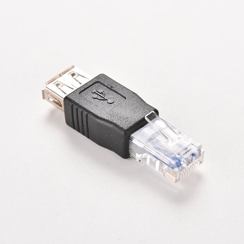 2 PCS Crystal Head RJ45 Male To USB 2.0 Female