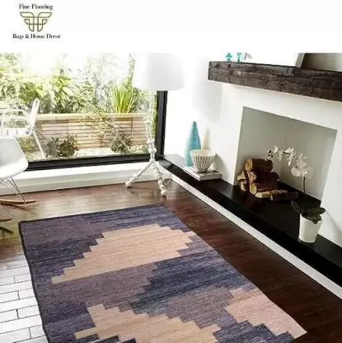 Multicolor Polyester Dhurrie  (3 cm, X 5 cm, Rectangle)