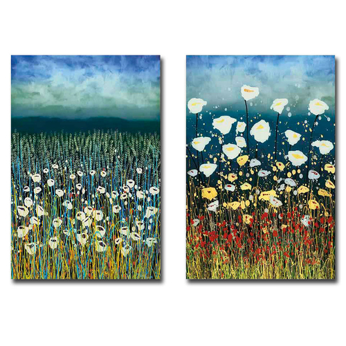 Artistic Home Gallery 1218435EG Poems in Blue & Peace At Night by Dani