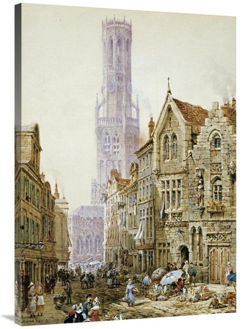 Global Gallery GCS-267073-40-142 40 in. Flower Sellers in Bruges Art P