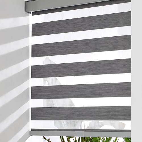 Zebra Blinds for Windows, Light Filtering Shades grey