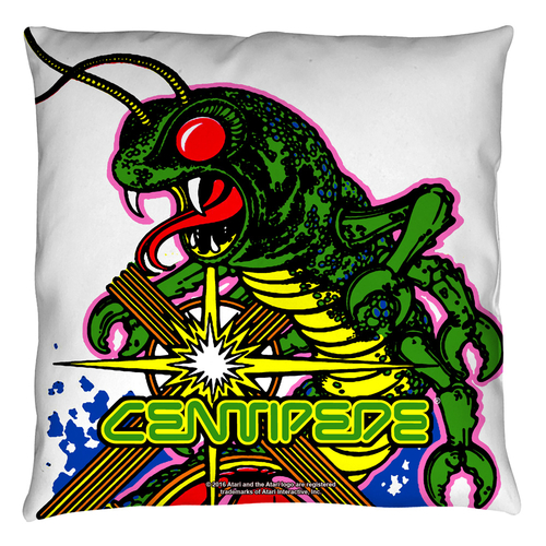 Trevco ATRI125-PLO3-18x18 Atari & Centipede Throw Pillow, White - 