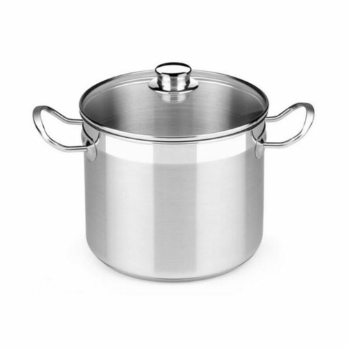 Pot with Glass Lid BRA Profesional 8,5 L Stainless steel Ø 24 cm