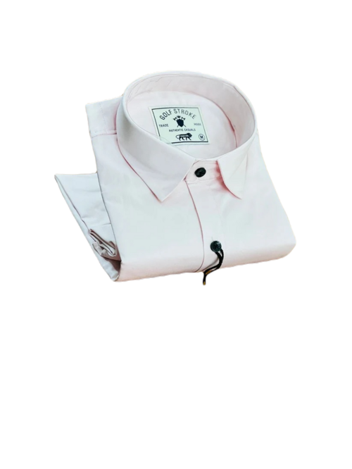 Men's Cotton Solid Slim Fit Casual Shirt With Pocket, Full Sleeve