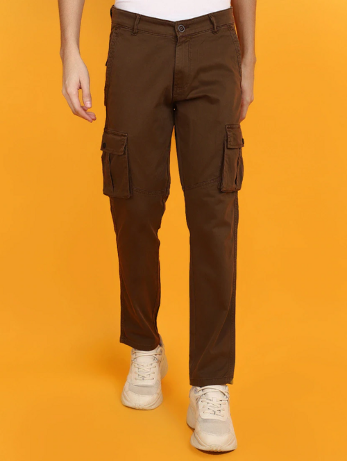 Men’s Cotton Cargo Pants (Color brown) (Size 32)