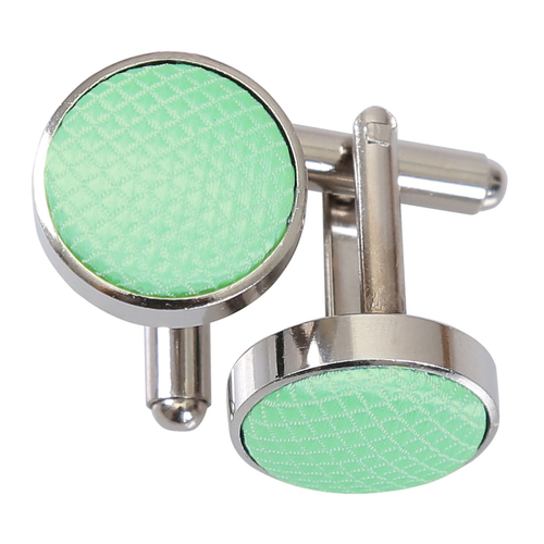 Solid Check Cufflinks - Mint Green