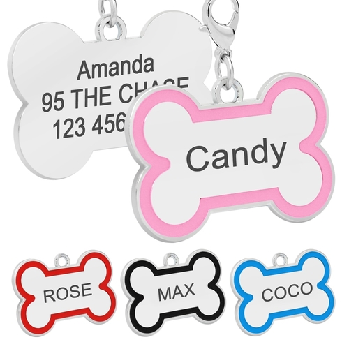 Cheap Personalized Dog ID Tag Bone Shape