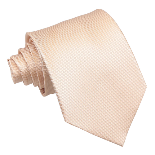 Solid Check Classic Tie - Champagne