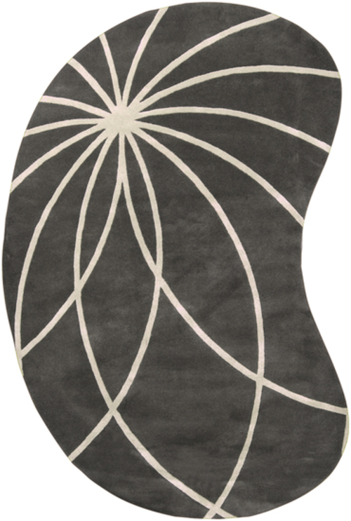 Surya Rug FM7173-69KDNY Kidney Iron Ore Contemporary Hand Tufted Area 