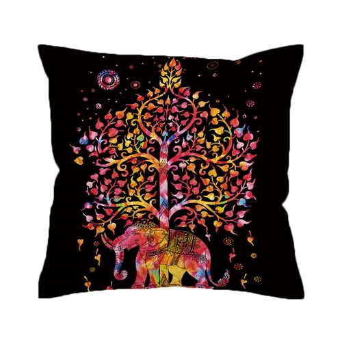 Elephant Mandala Cushion Cover Bohemia Exotic