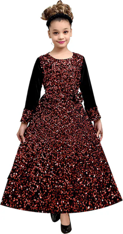 Garments Girls Net Butterfly Gown Dress (Size-12-13YEARS)