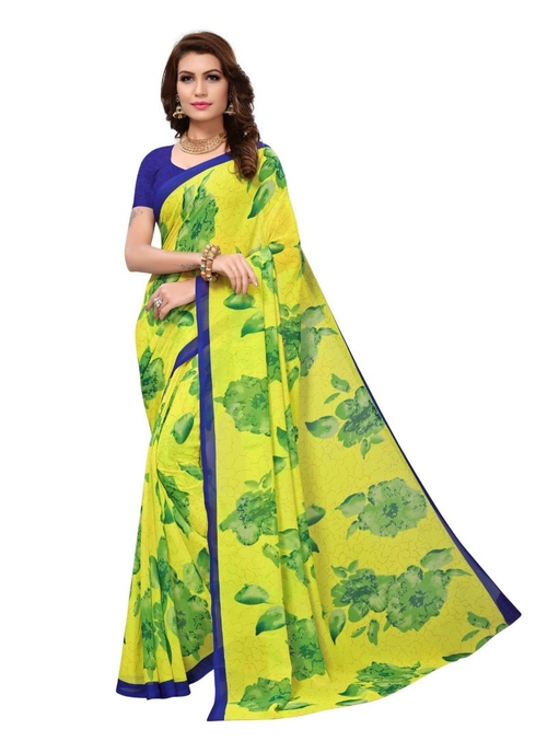 Generic Women's Georgette Saree(Multi, 5.5-6mtrs)