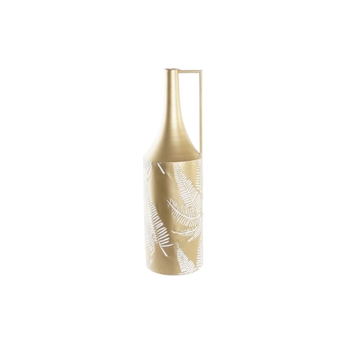 Vase DKD Home Decor Golden Metal Cream Tropical Leaf of a plant (21 x