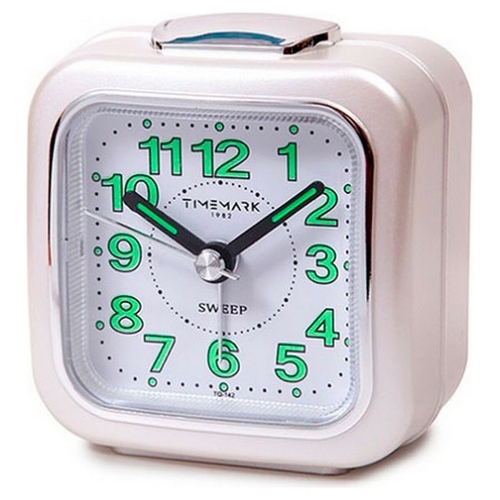 Analogue Alarm Clock Timemark White Silent with sound Night mode (7.5