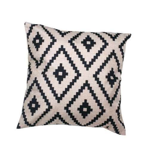 Zipper Diamond Geometric Drawing Pillow Cover Case