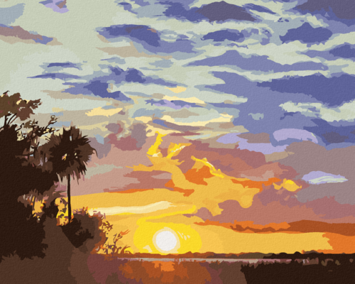 Zuty - Paint by Numbers - SUNSET (D. RUSTY RUST), 40x50 cm