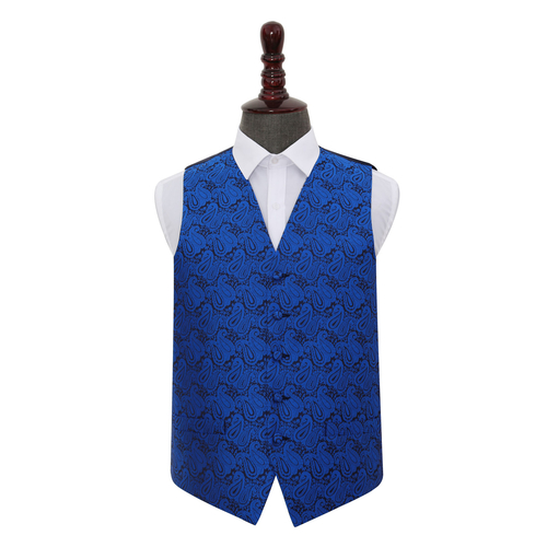Paisley Waistcoat - Royal Blue, 44'