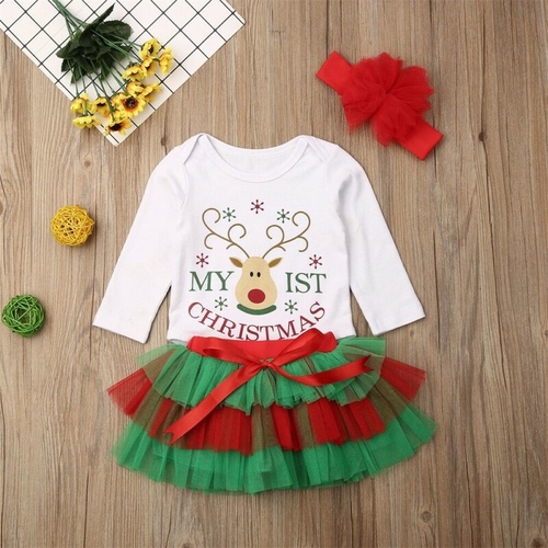 Pudcoco Autumn Newborn kids Baby Girl Christmas
