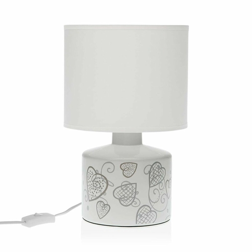 Desk lamp Versa Cozy Hearts Ceramic (22,5 x 35 x 22,5 cm)