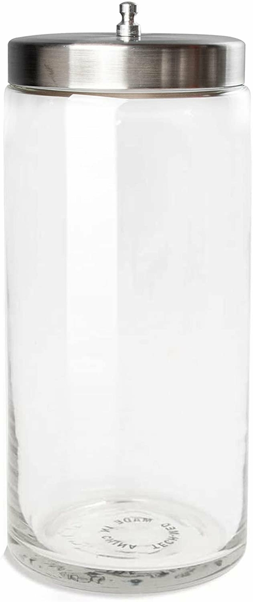 Dukal Pack of 6 Glass Dressing Jars 8.5" x 4". Clear Sundry Jars with