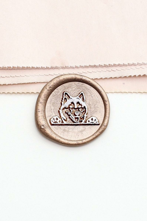 Husky face Wax Seal Stamp /dog wax seal Stamp/Custom Sealing Wax