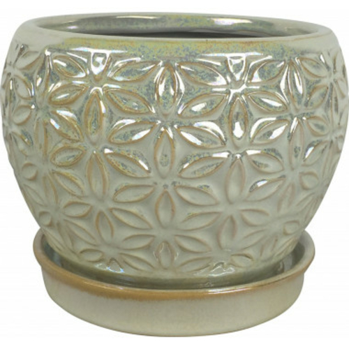 Southern Patio CRM-047094 6 in. Elora Planter, Pearl