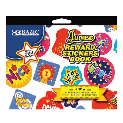 Bazic 3870   Jumbo Reward Sticker Book Pack of 24  